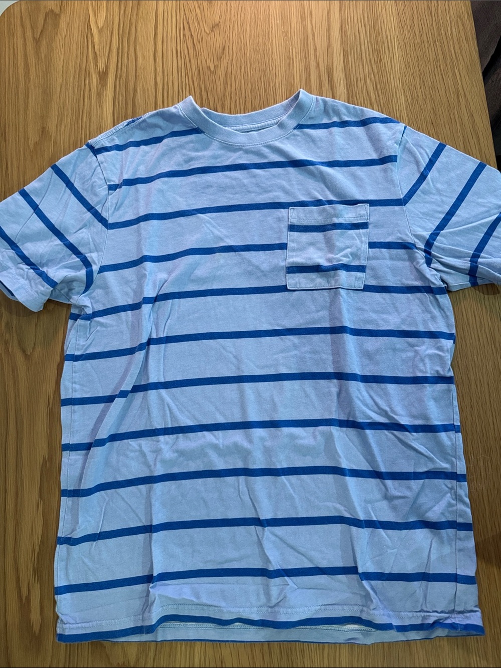American Eagle Outfitters Light Blue Tee with Blue Stripes